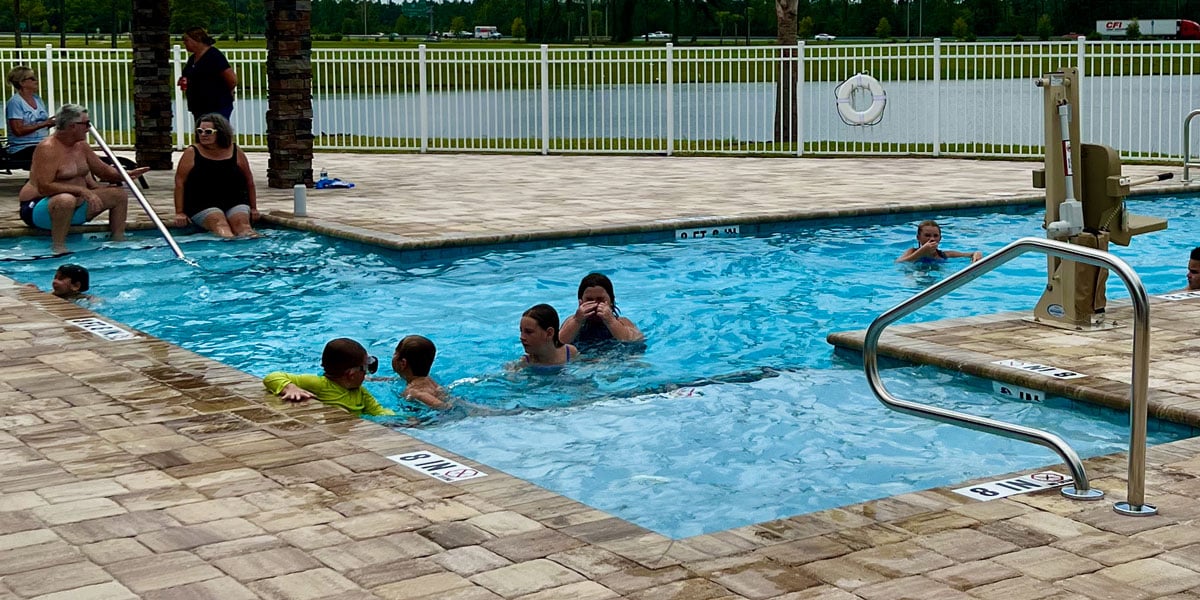 Resort swimming pool and amenities