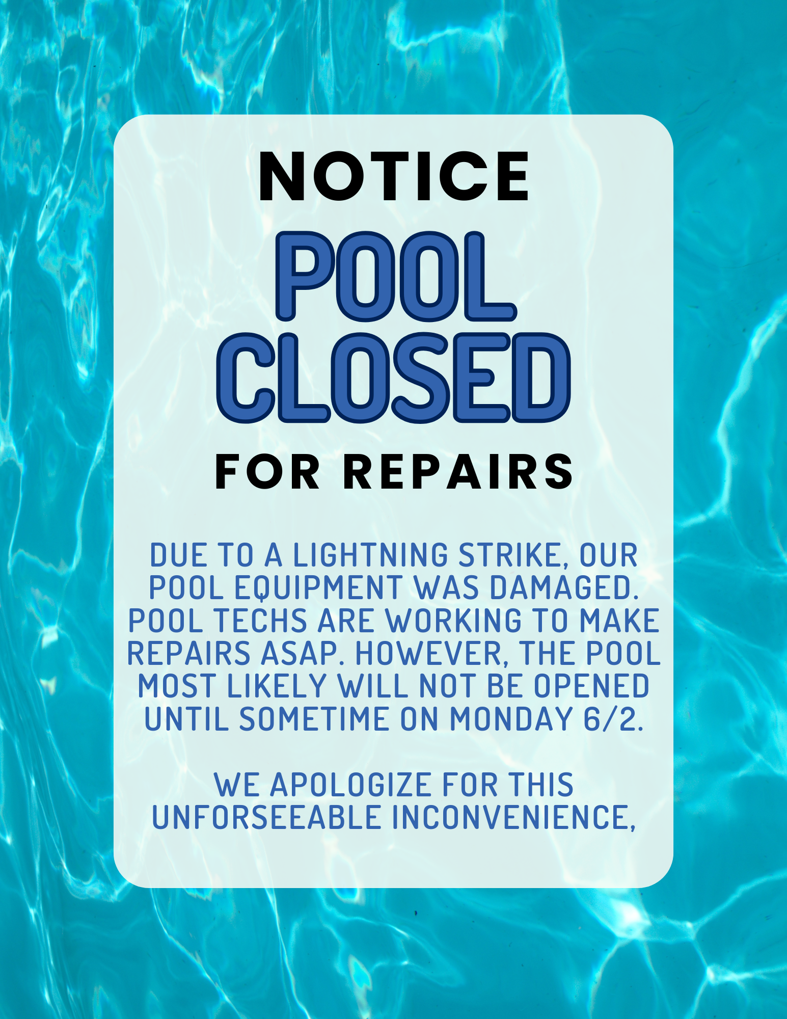 Pool Closed Notice 05302025-3